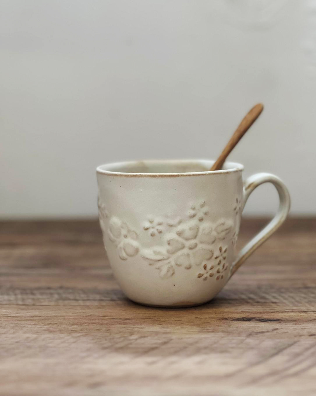 益子燒 kinari 花柄水杯｜職人 若林健吾