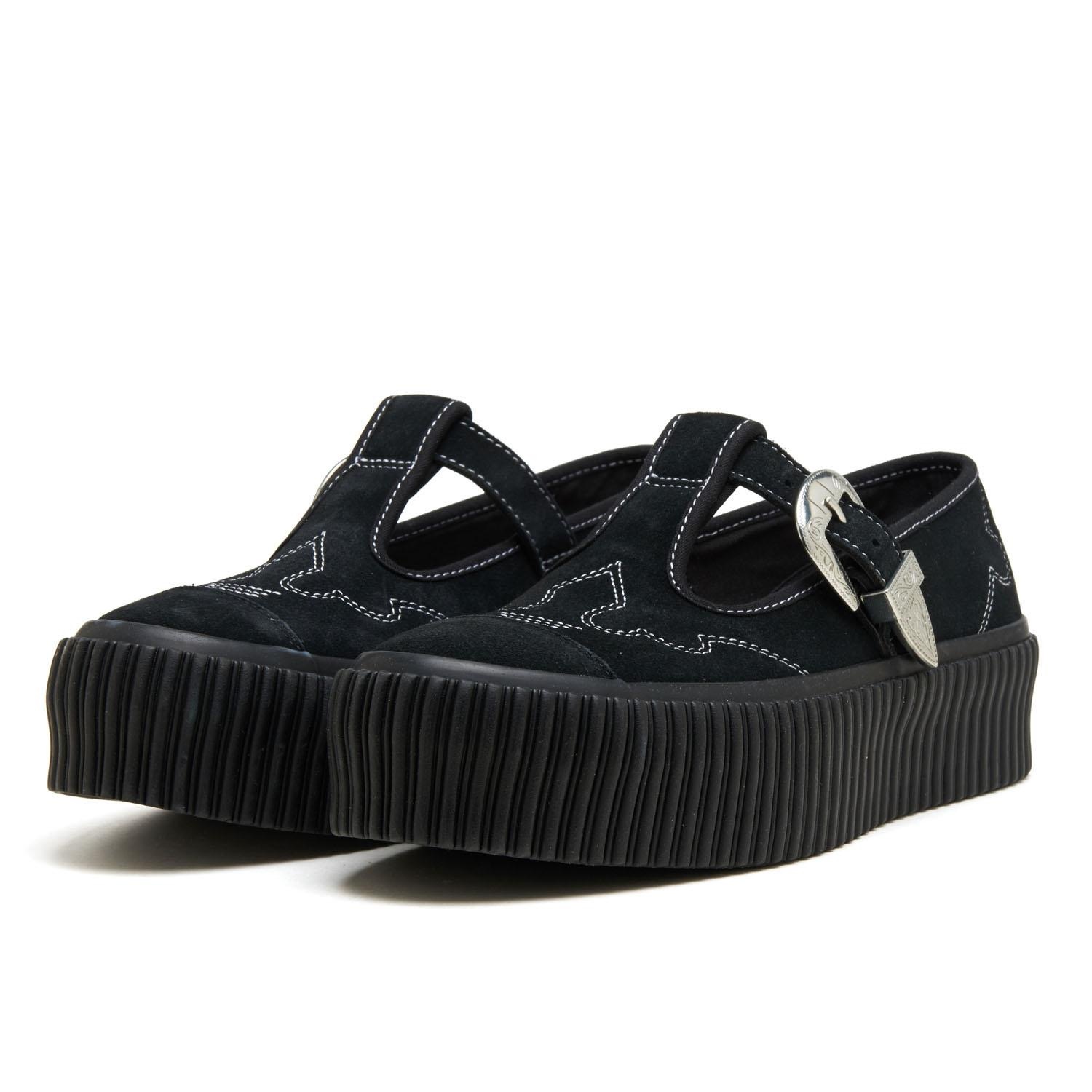 Converse AS Liftd Ribt APE T-Strap WT OX 日本限定 黑色 雕花 縫線 厚底 增高 瑪莉珍鞋 31315840