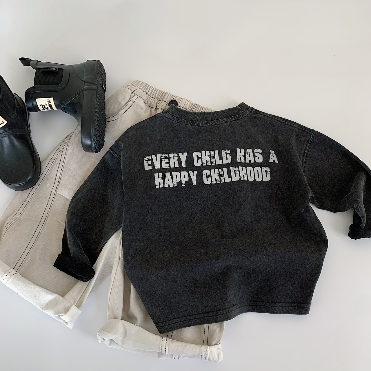 韓系英字水洗風上衣