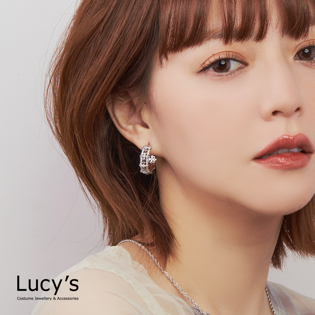 閃耀十字環 C圈耳環 (124451)