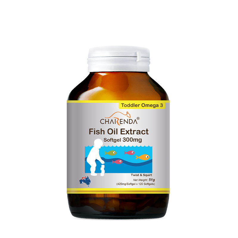 【2件8折】Charenda齊樂達高純度DHA幼兒魚油軟膠囊 300MG
