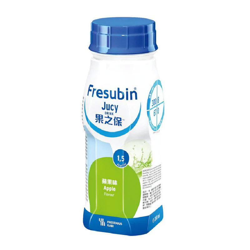 Fresenius Kabi 果之保高能量果味營養品 蘋果味 200ml x 4 (食用期限至2026年5月31日)