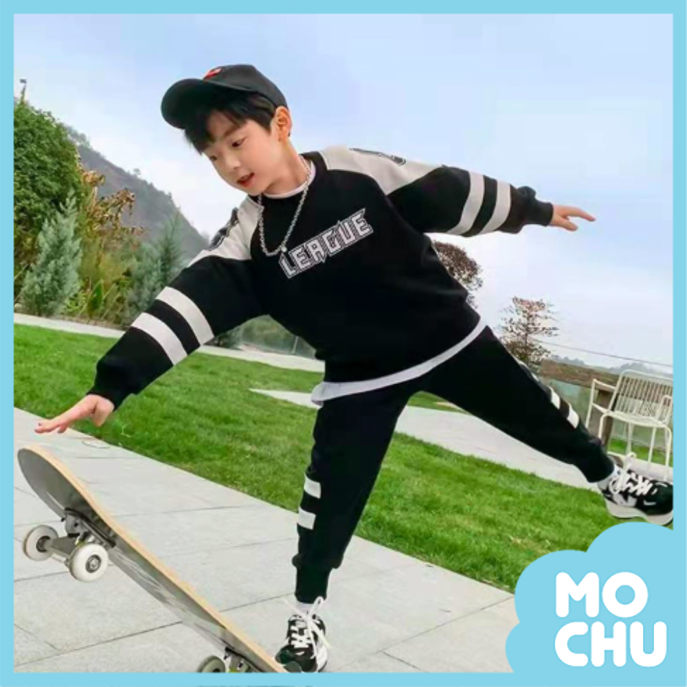 線條拼接運動套裝(二色)