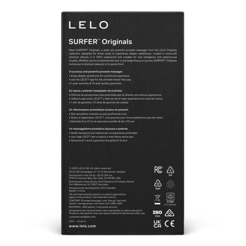 LELO - Surfer Originals 智能APP控制前列腺按摩器 - 紫色