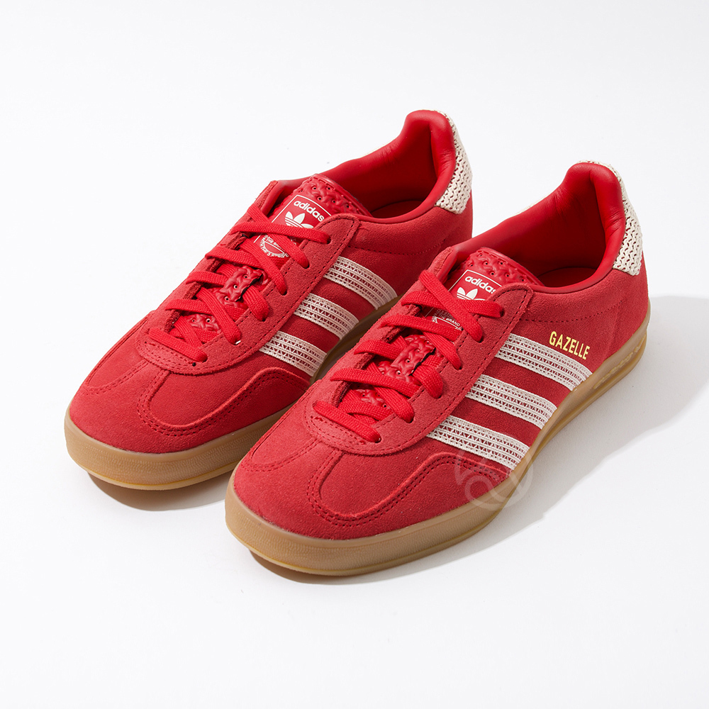 Adidas Gazelle Indoor 女款 紅色 運動 滑板 復古 膠底 三葉草 愛迪達 休閒鞋 JI2756