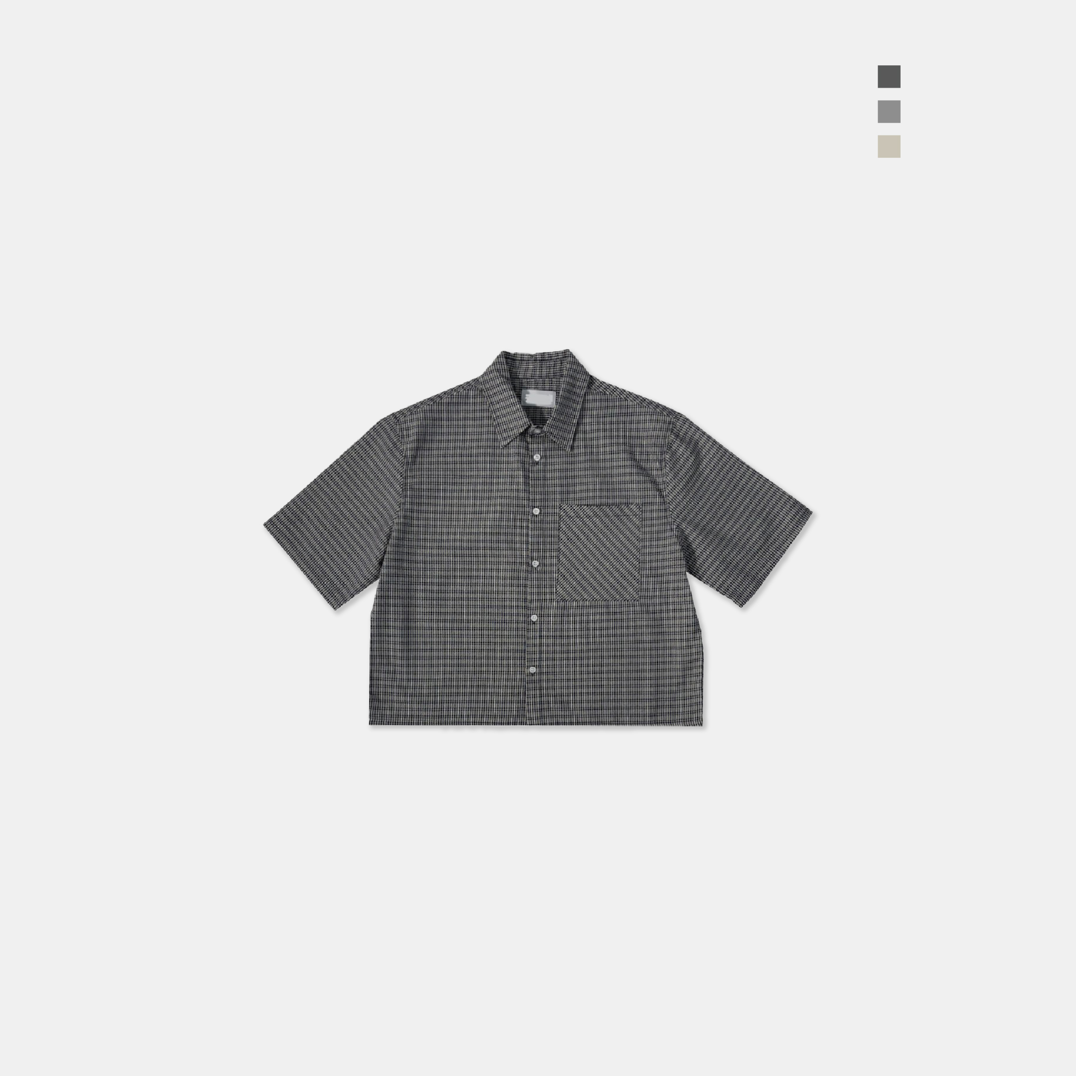 韓國 boxy 泡泡紗 質感 短袖 襯衫