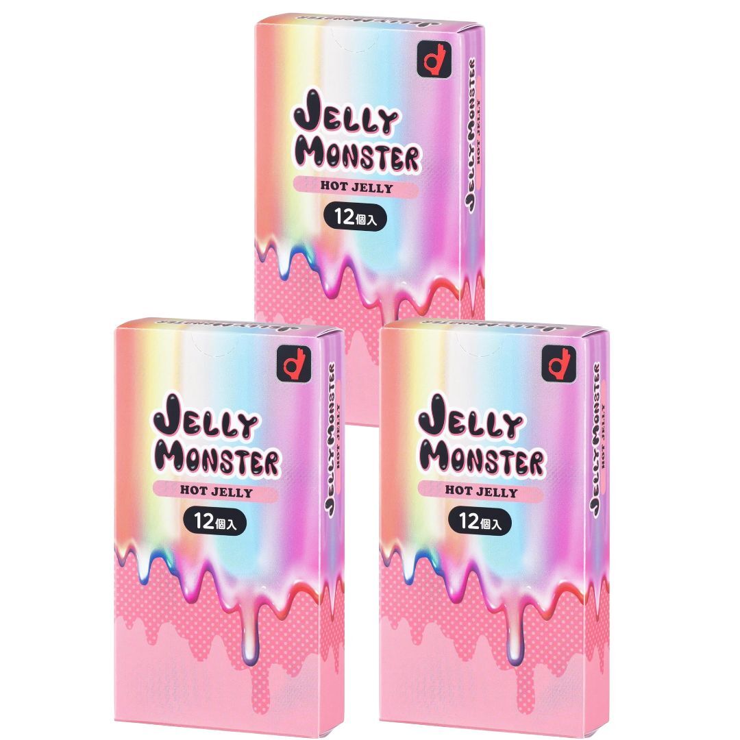 日版岡本Jelly Monster 熱感果凍 乳膠安全套（12片）三盒裝