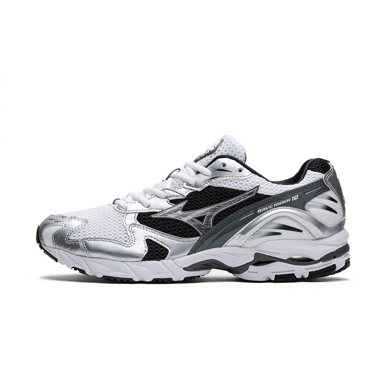 Mizuno Wave Rider 10 "White Silver" 美津濃 銀白黑 男鞋 D1GA210405 [台灣現貨]