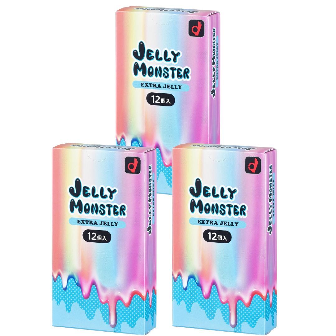 日版岡本Jelly Monster 加倍潤滑 乳膠安全套（12片）三盒裝