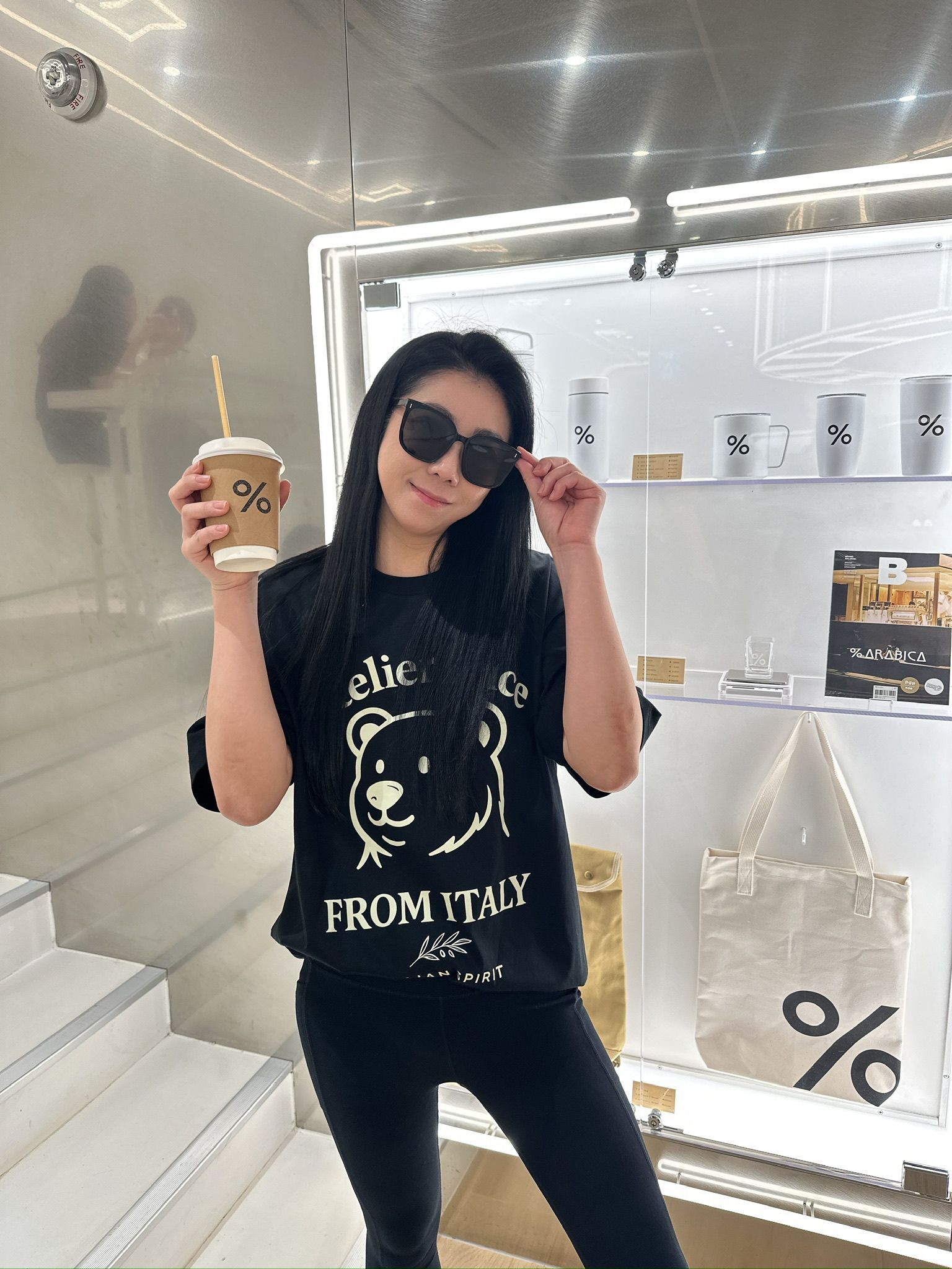 【直播】BL091125 涼感高質意大利設計 簡易熊仔大頭短袖上衣