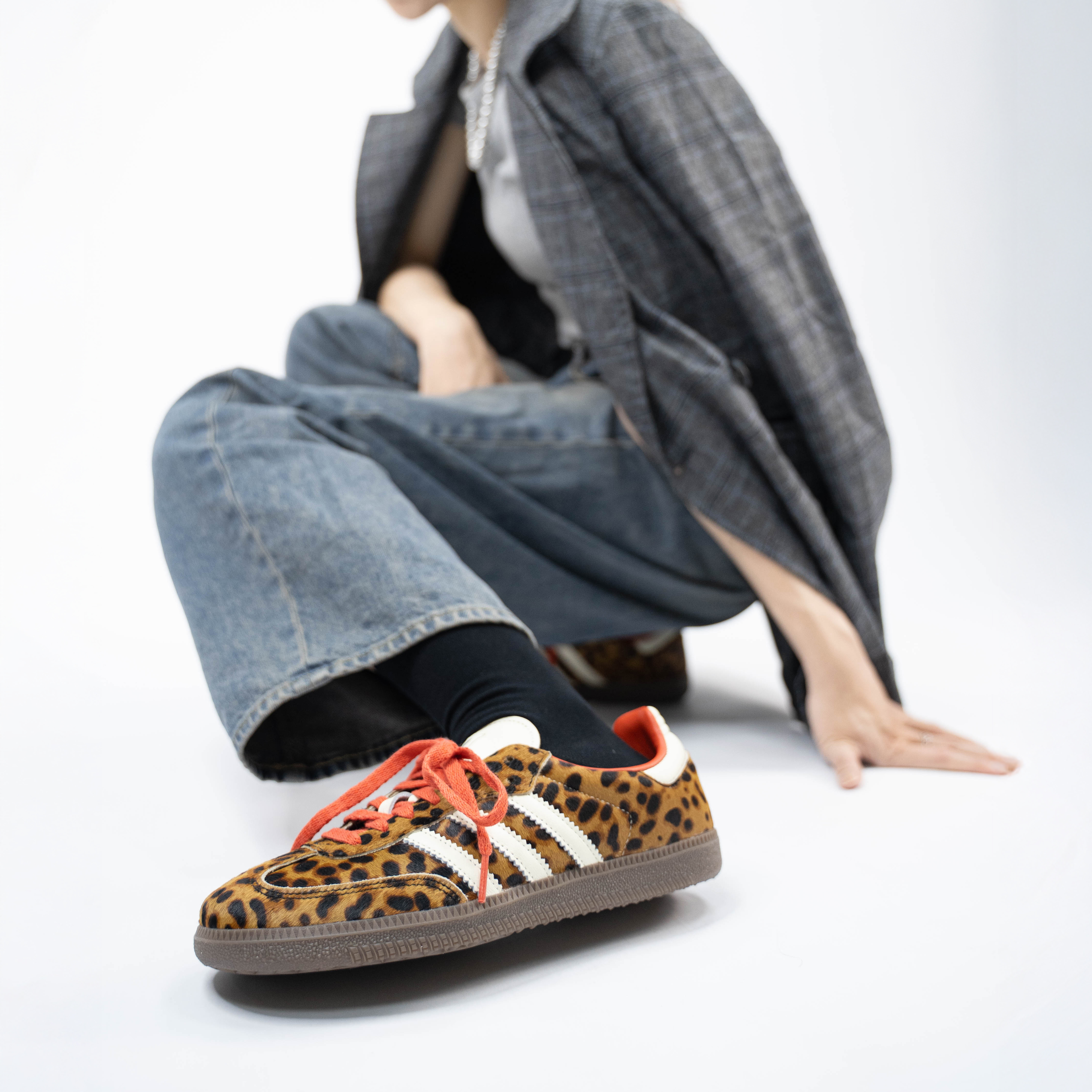 Adidas Samba Og W JI2734 女 運動休閒鞋 德訓鞋 滑板 復古 豹紋 舒適 棕 黑