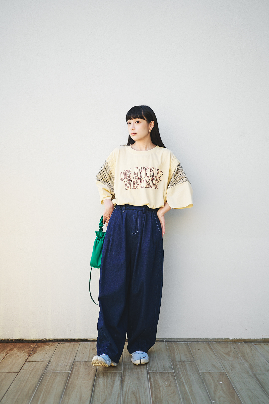 (限量)舊時光對話！拼接復古感Tee(兩色-象牙)