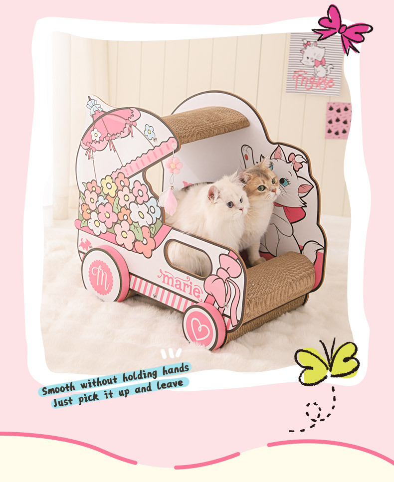富貴貓花籃車貓抓板