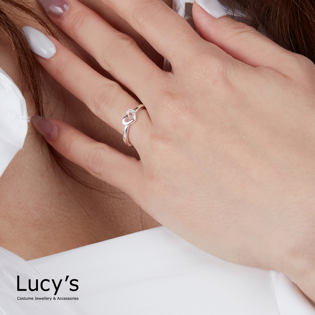 925純銀 心戀相映 戒指 (124909)