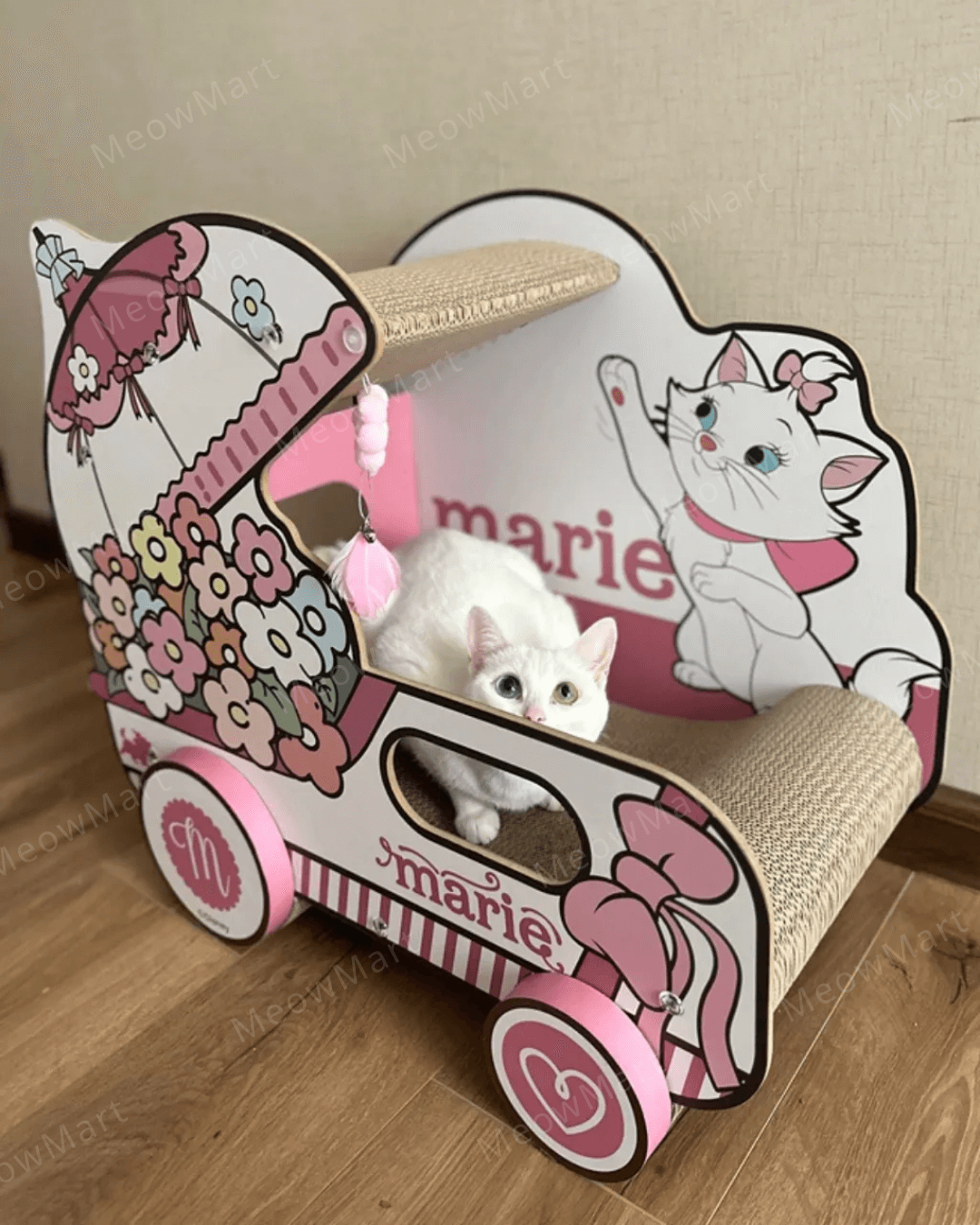 富貴貓花籃車貓抓板