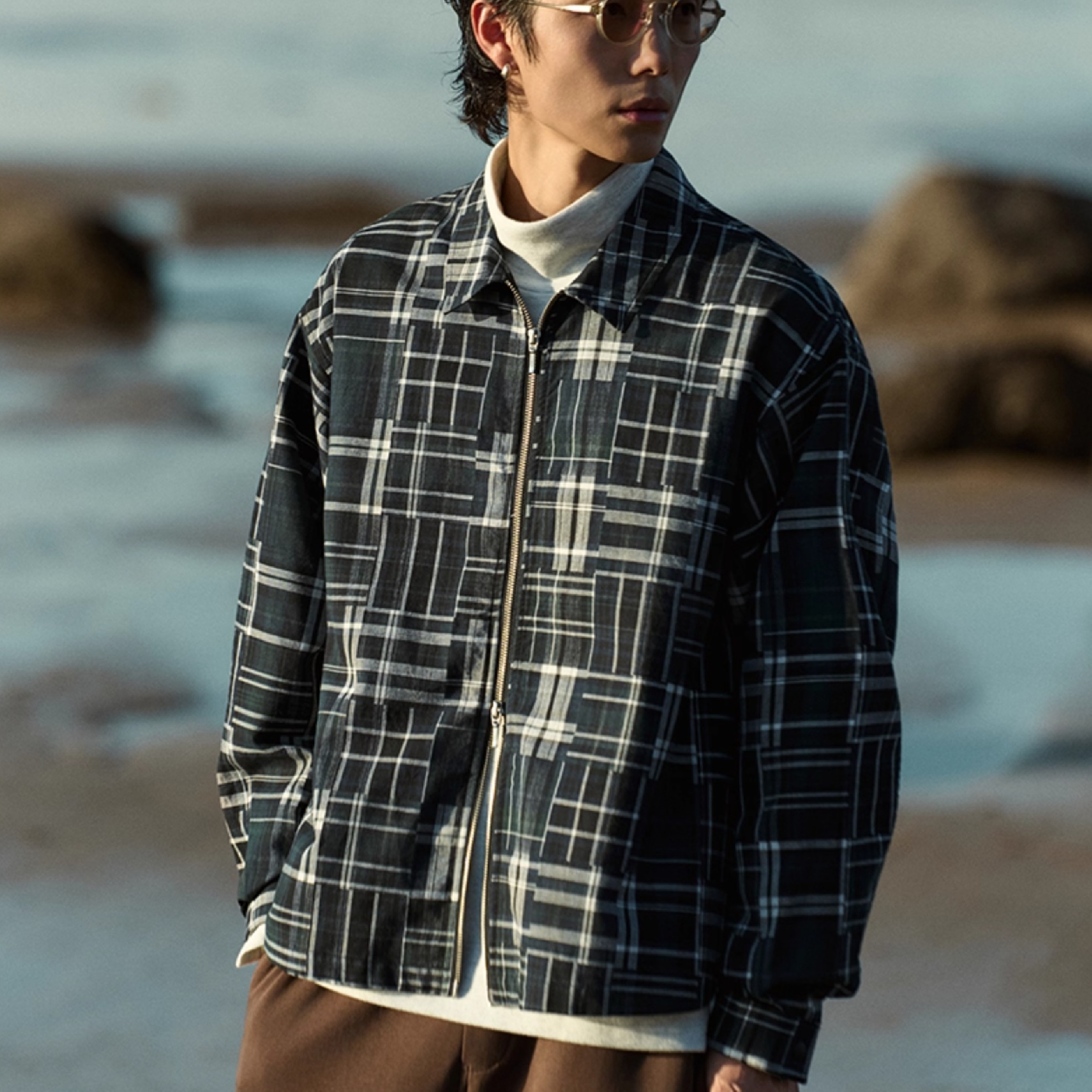 TANOXI Patchwork Fabric Jacket 日本百家布 拉鍊長袖襯衫 [TNX-S085]