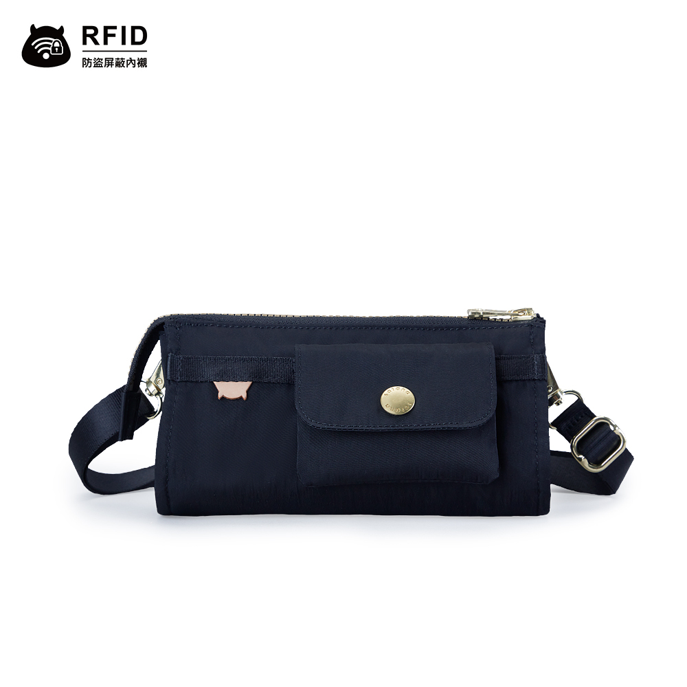 Soldier 長夾斜背包-亮黑色