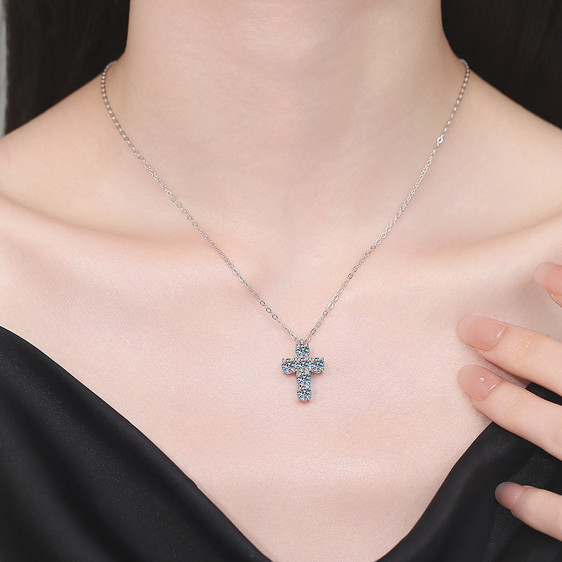 莫桑鑽十字架吊咀      P1.8C020