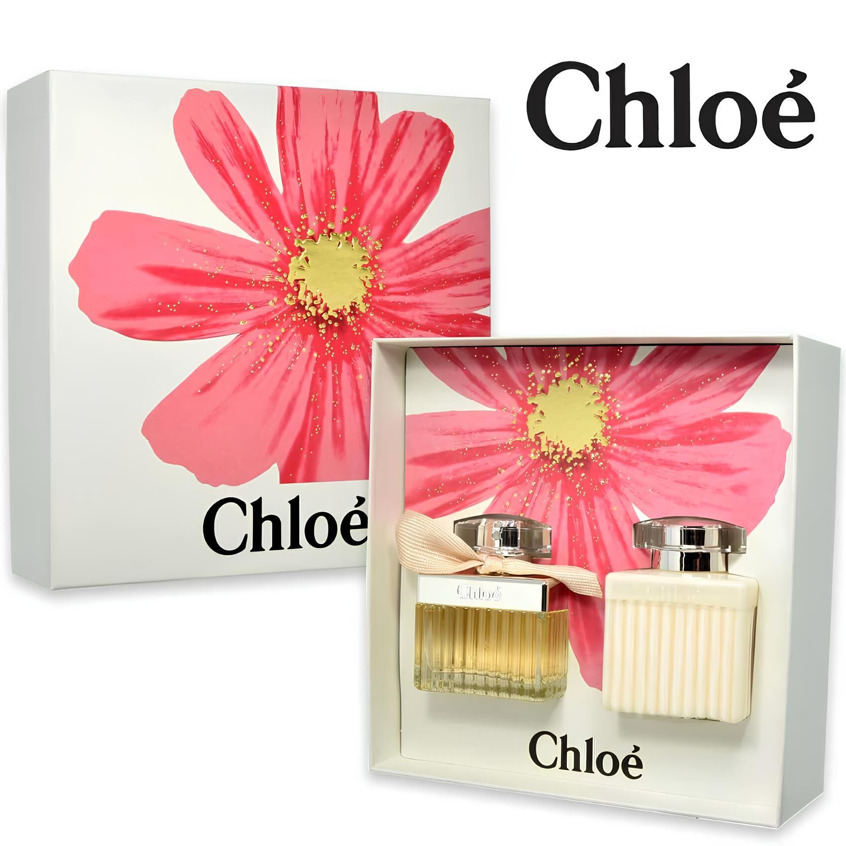 【直播】AC091693 CHLOE  蔻依經典同名肉丝带禮盒套裝(濃香50mL+身體乳100mL)