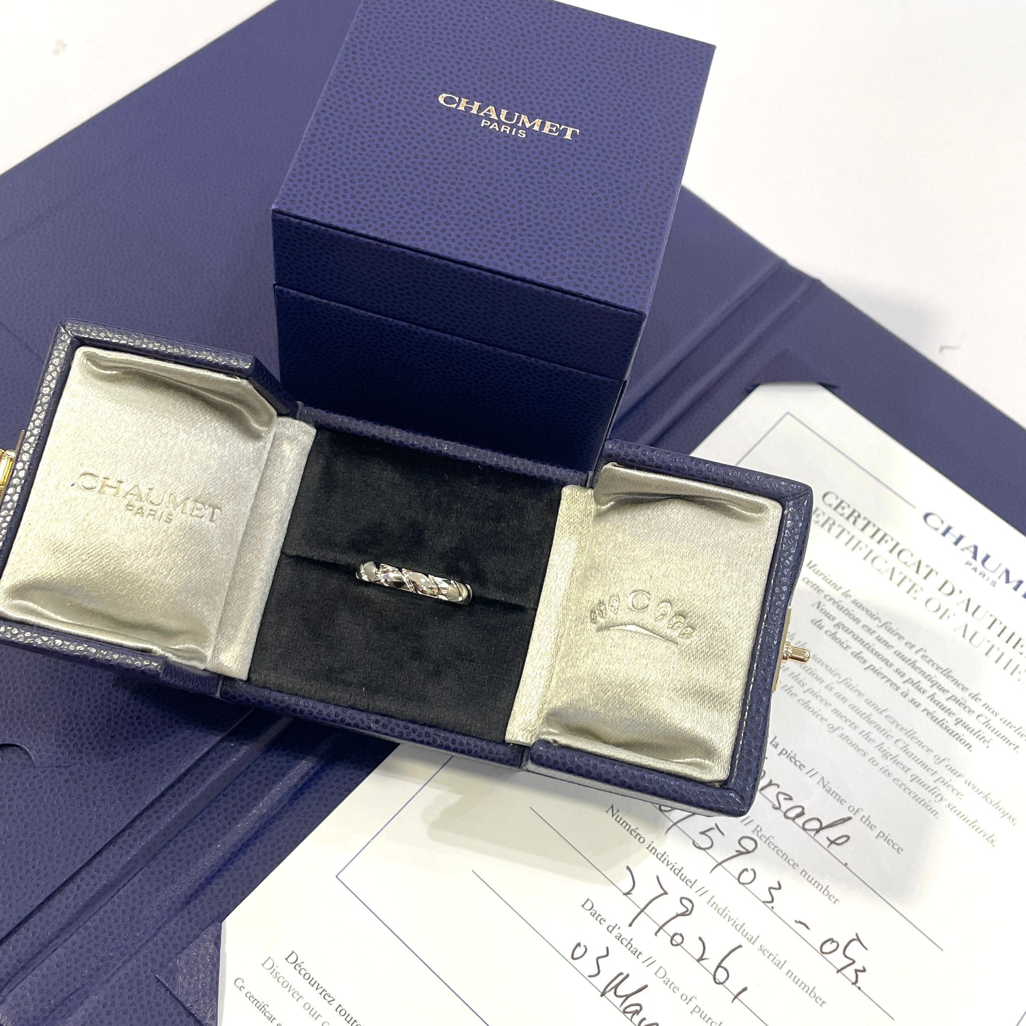 限時一週👍全新CHAUMET戒指 53碼 Torsade 鉑金戒指 3.5mm 095903 #訂婚戒指 #情人節禮物 #BRAND NEW #香榭站正品