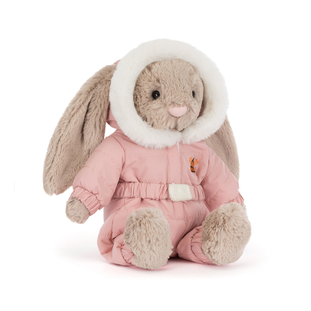 Jellycat Bashful Bunny 'Snow Suit' 雪衣拿鐵灰兔