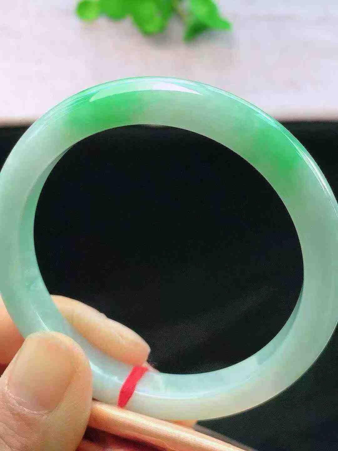 飄綠正圈翡翠手鐲,天然翡翠A玉, 緬甸玉, Jade, Jadeite