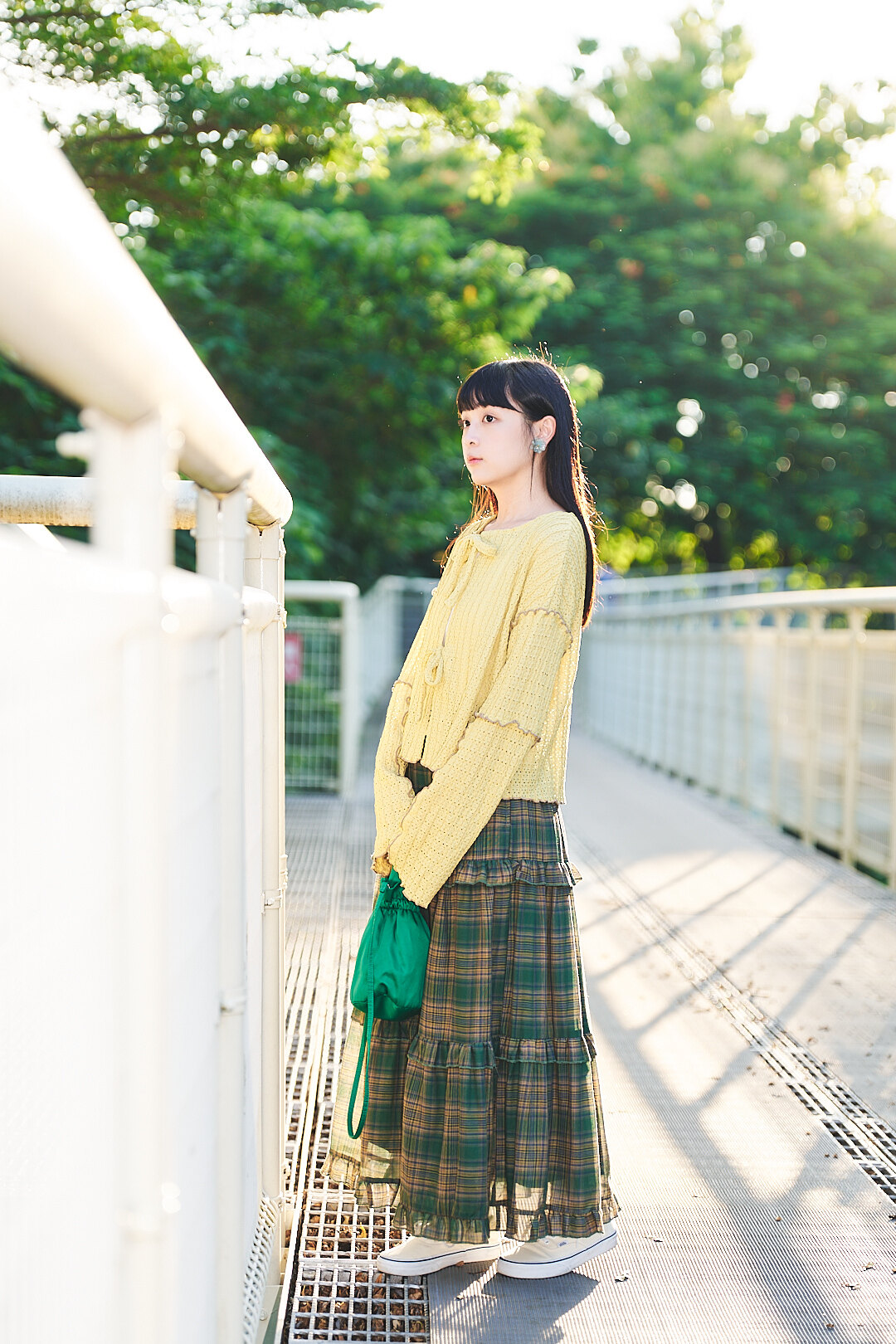 (預購)寂光之格！大人感單紗格紋裙(三色-綠格)