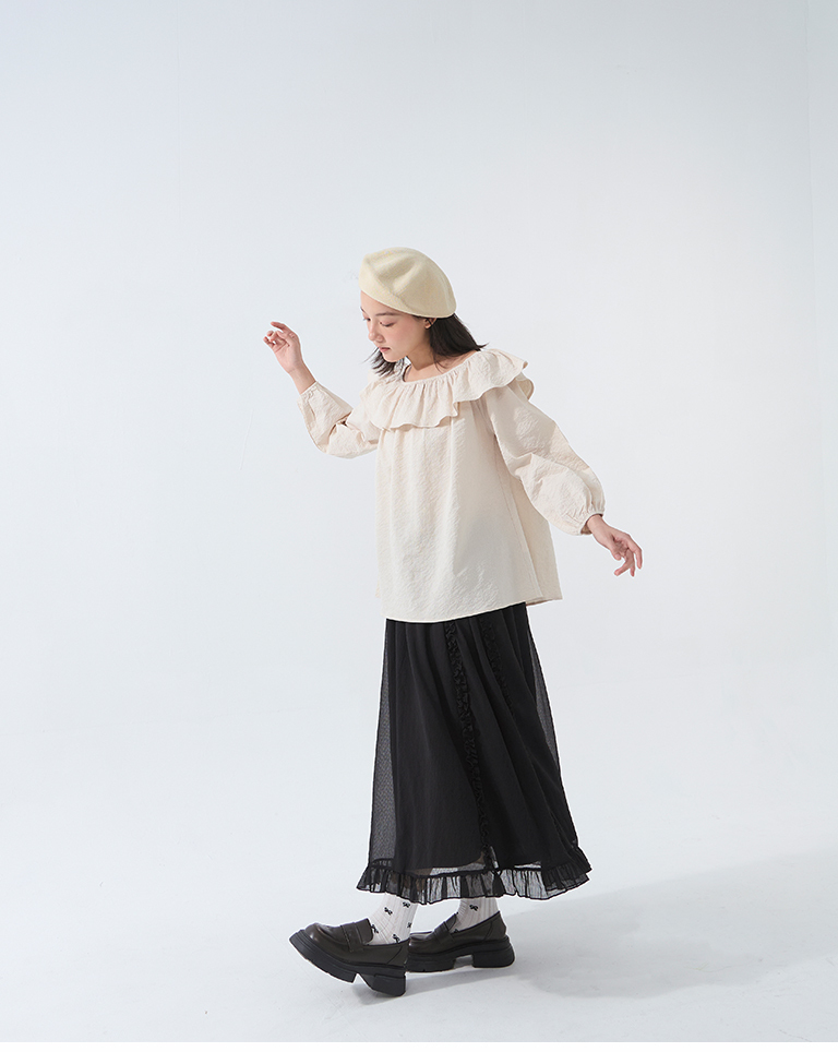 Bowknot lace-trimmed mid-calf socks (available in four colors)【07110589】in stock+pre-order