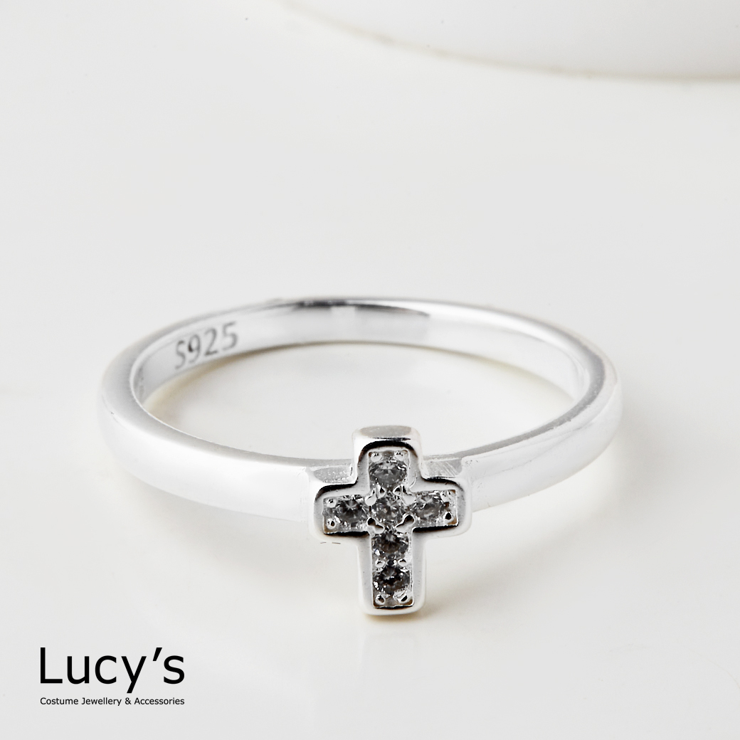 925純銀 微光十字 戒指 (124878)