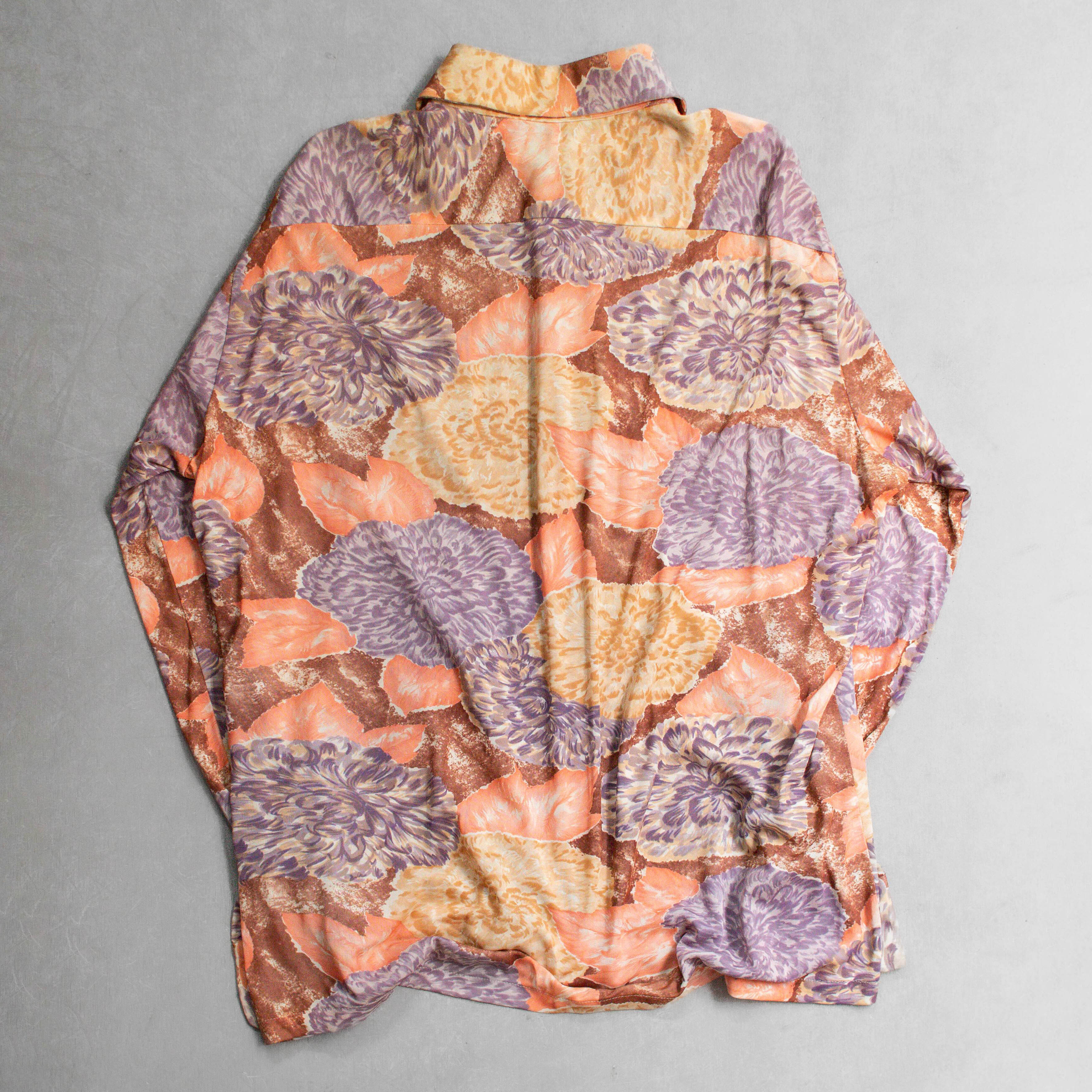 70S PRINTED POINT COLLAR SHIRT 美國 印花 箭領 長袖 襯衫