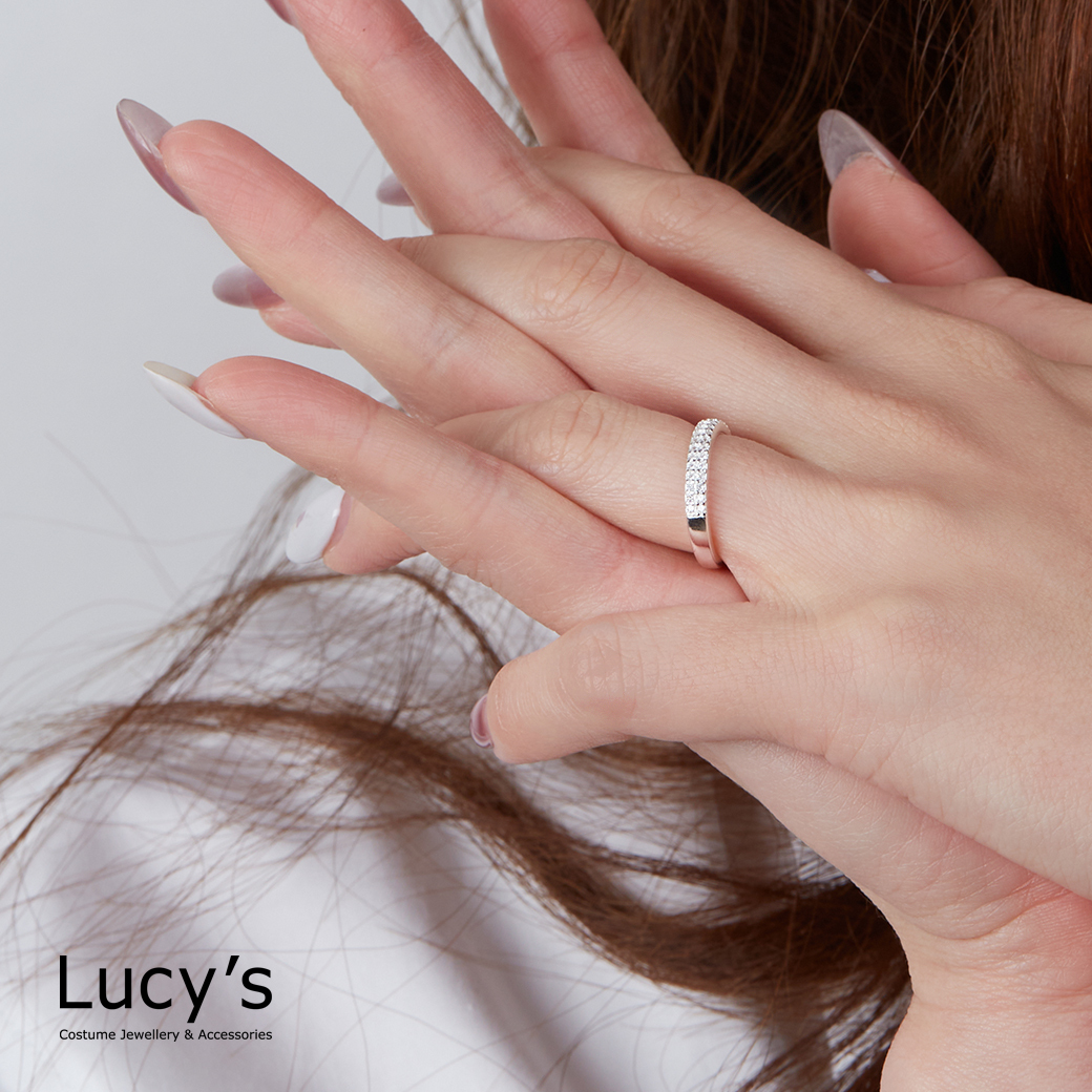 925純銀 輕奢鑲鑽 戒指 (124858)