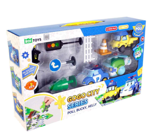 Robocar Poli救援小英雄波力 POLI BABE 摩輪拼圖巡邏組