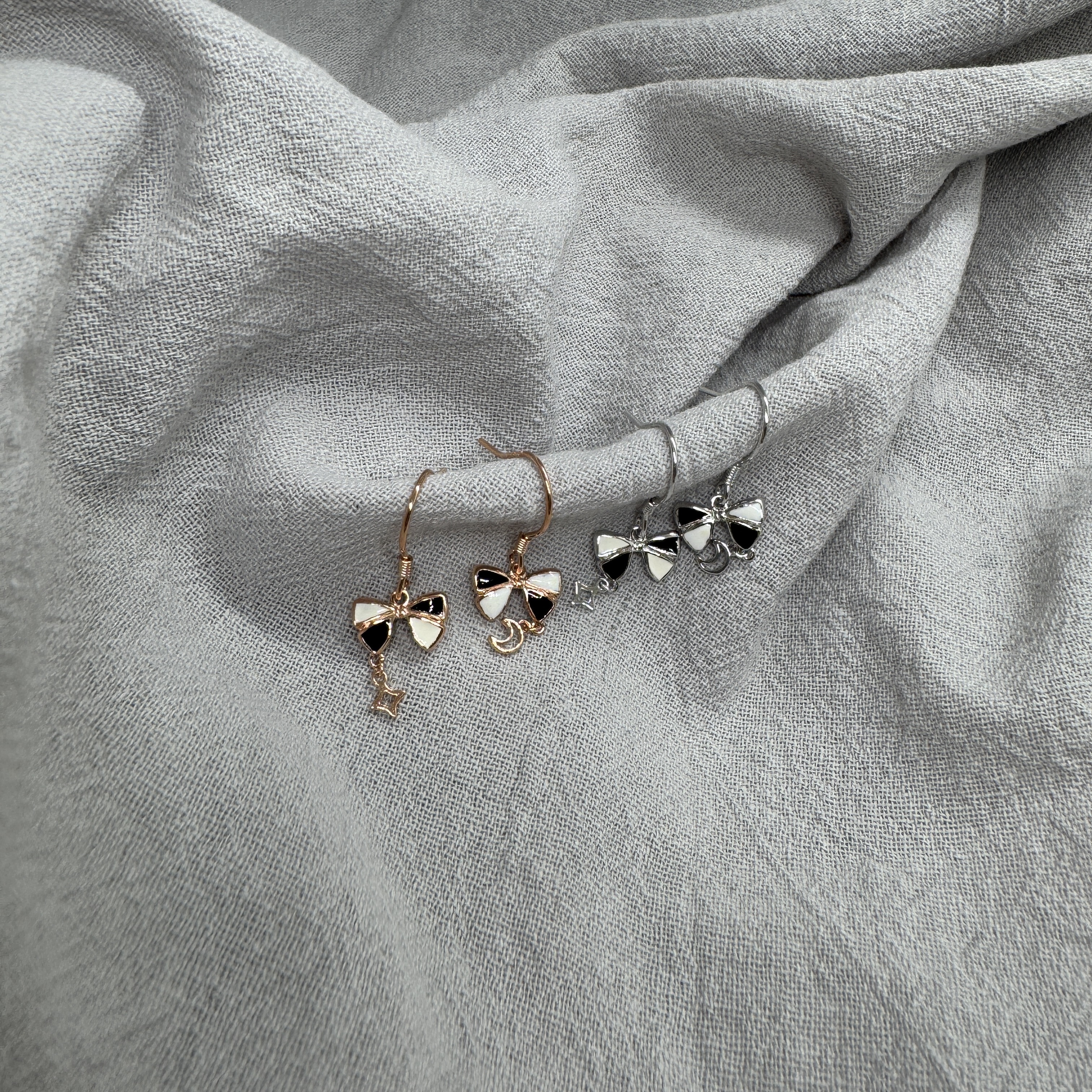 星月結耳環 – 純銀耳環