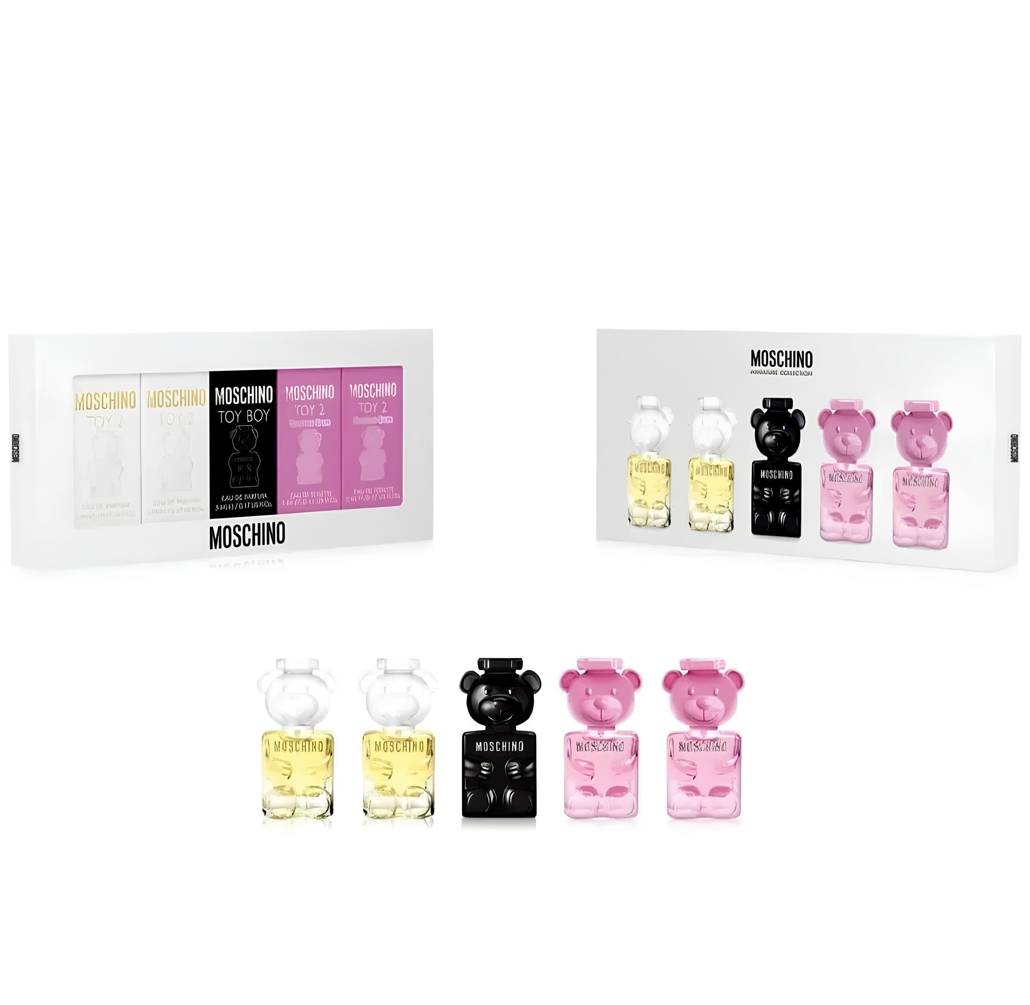 【直播】AC091694 Moschino 莫斯奇诺 小熊5件套(粉熊泡泡糖*2*5ml+黑熊熊男友浓香*5ml+小熊Toy 2 *2*5ml)