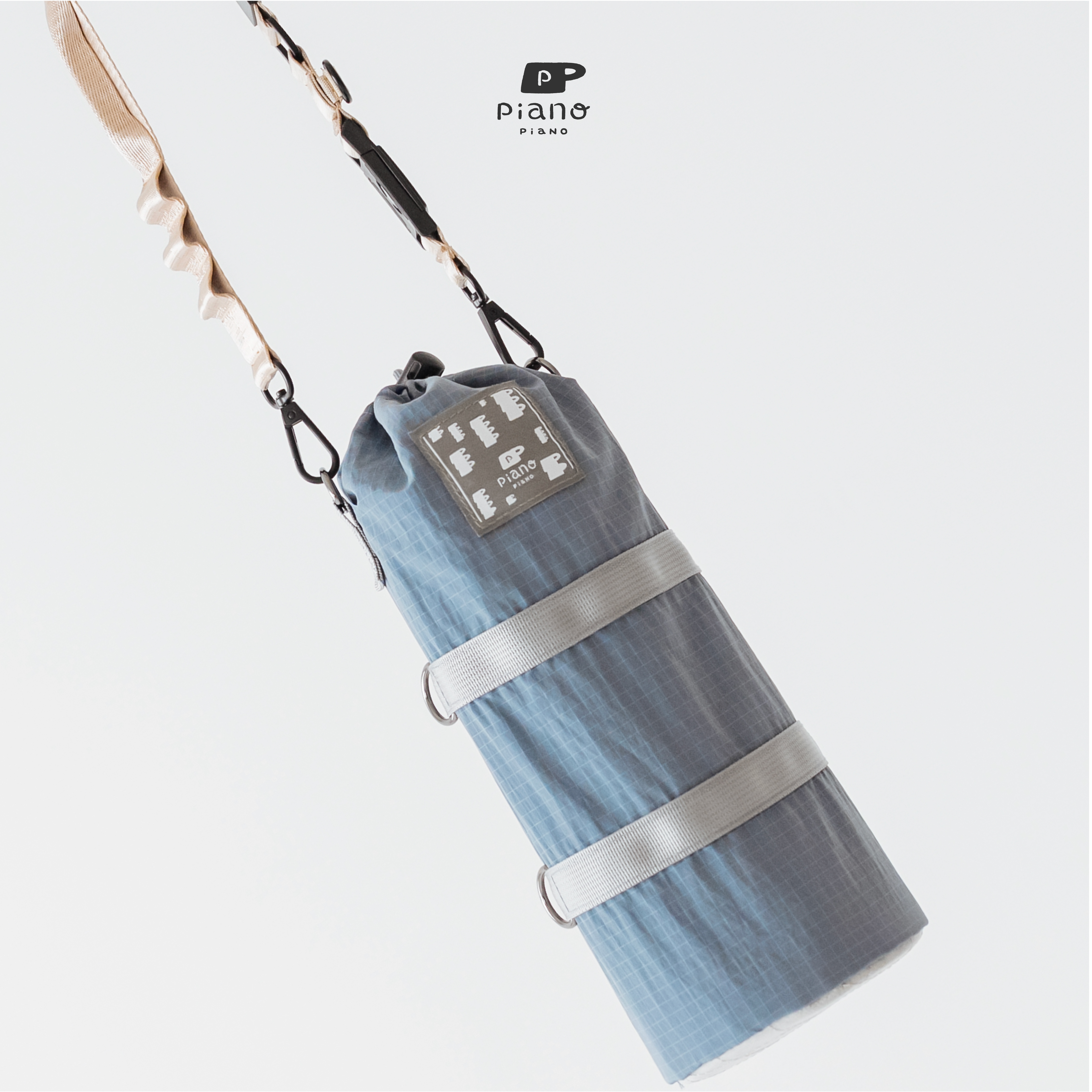 【慢慢挑 2WAY 撞色包｜mini旅行防潑水包 】迷霧藍（請記得加購喜歡的提把或揹帶）