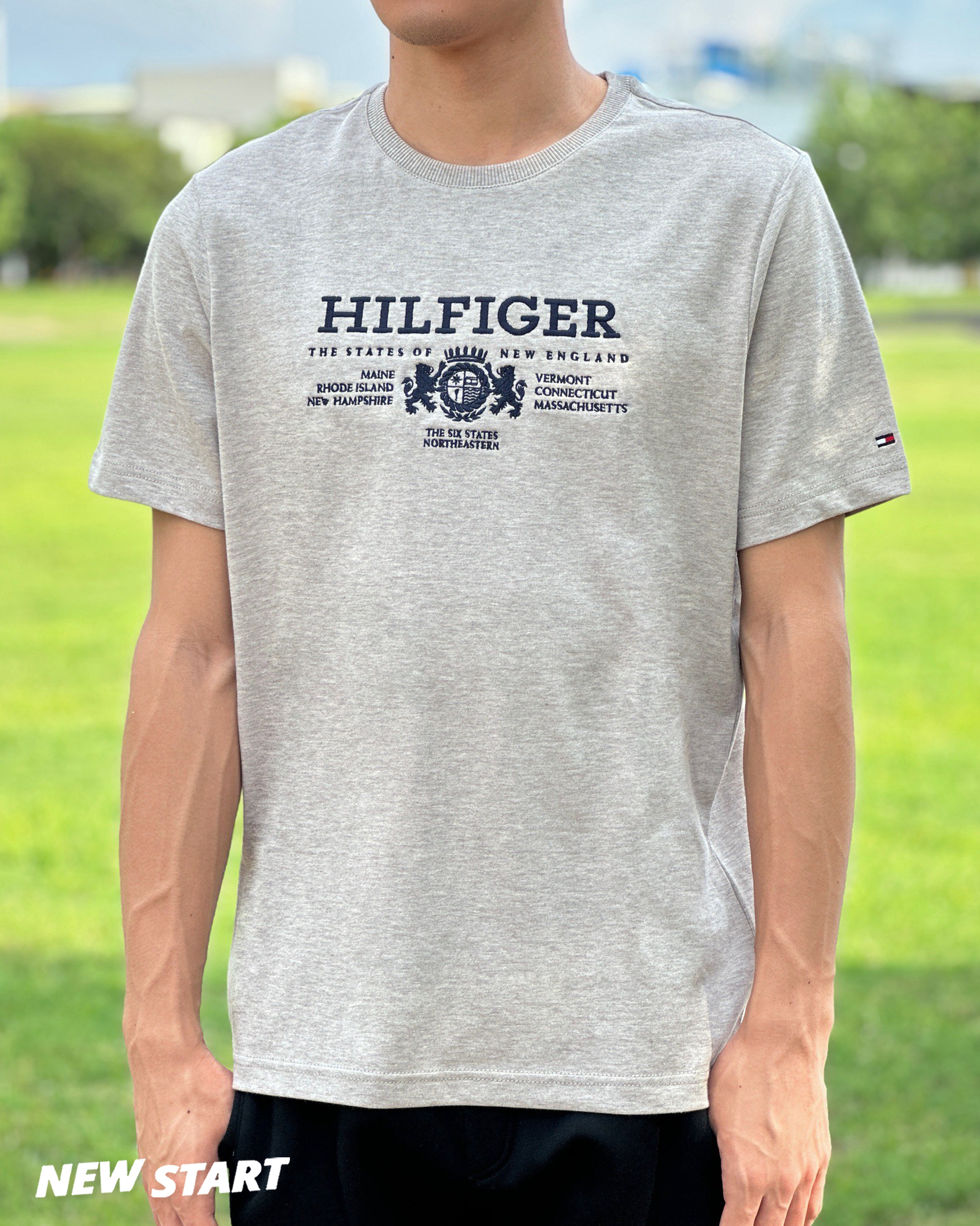 Tommy Hilfiger 立體電繡 雙獅大字母 短袖上衣 短T