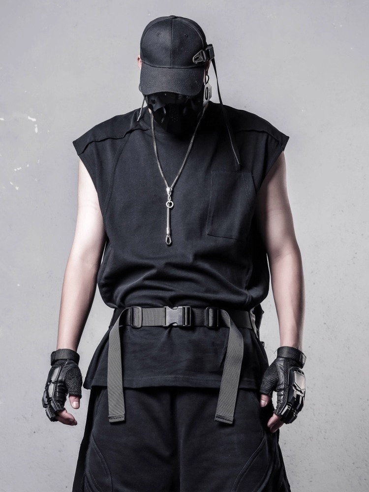 𝙏𝙀𝘾𝙃𝙒𝙀𝘼𝙍 暗黑機能工裝純棉背心