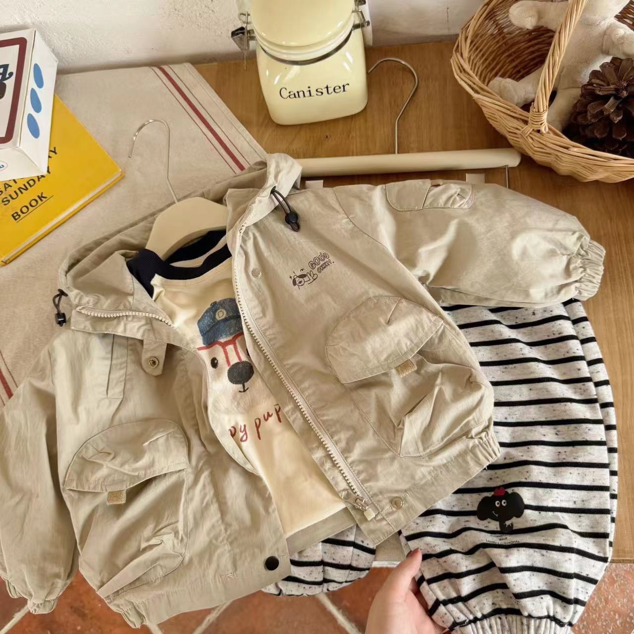 韓系百搭連帽外套