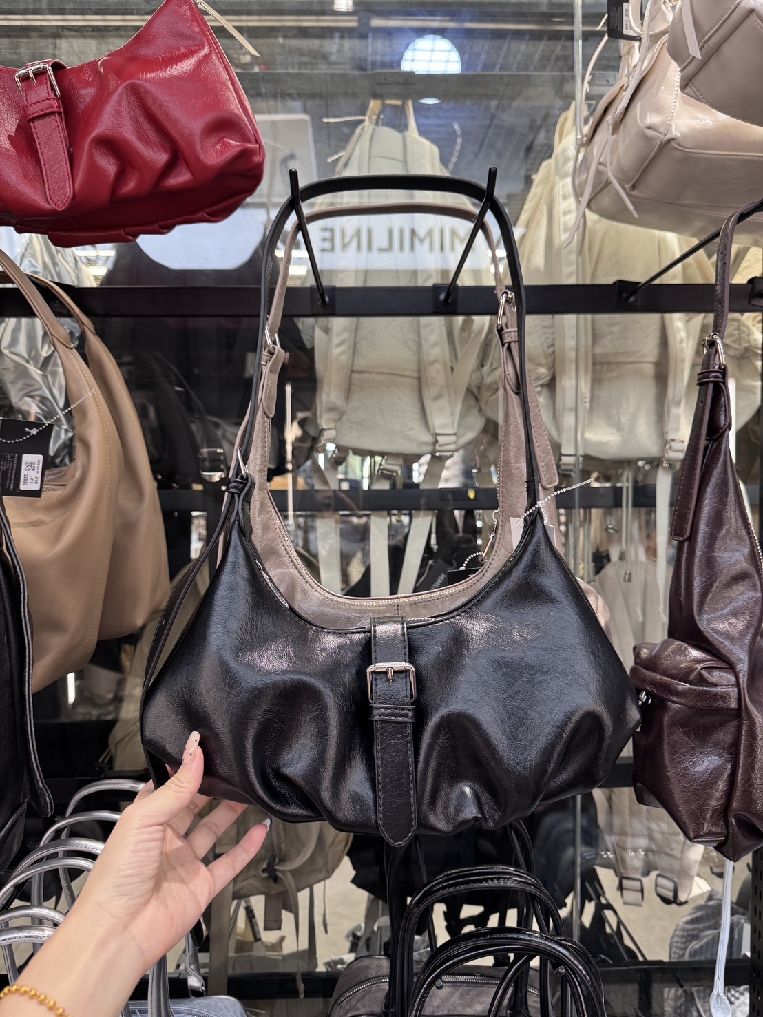 韓國連線 - 簡約小皮扣包