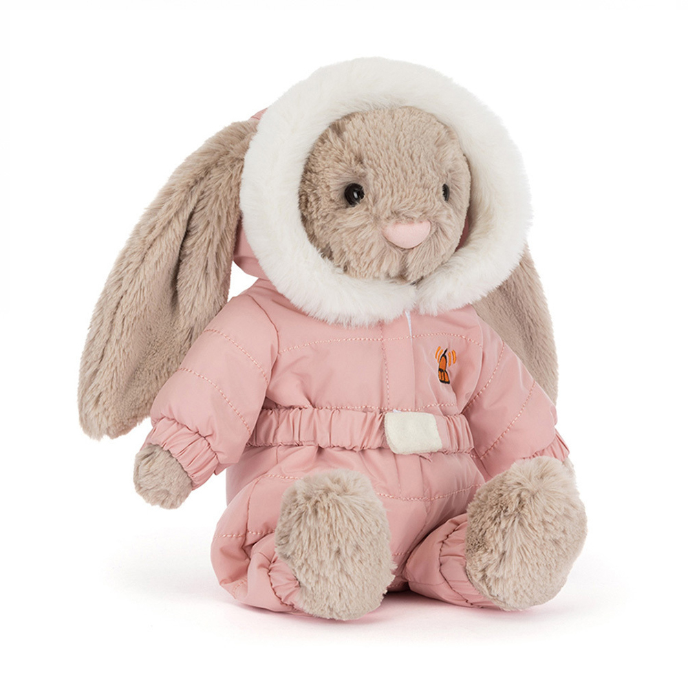 Jellycat Bashful Bunny 'Snow Suit' 雪衣拿鐵灰兔