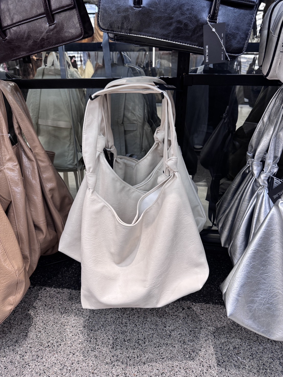 韓國連線 - 綁結側背托特包 三色