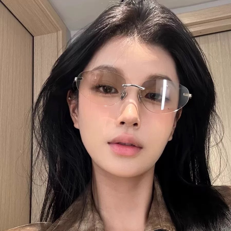 S90238時髦無框金屬眼鏡