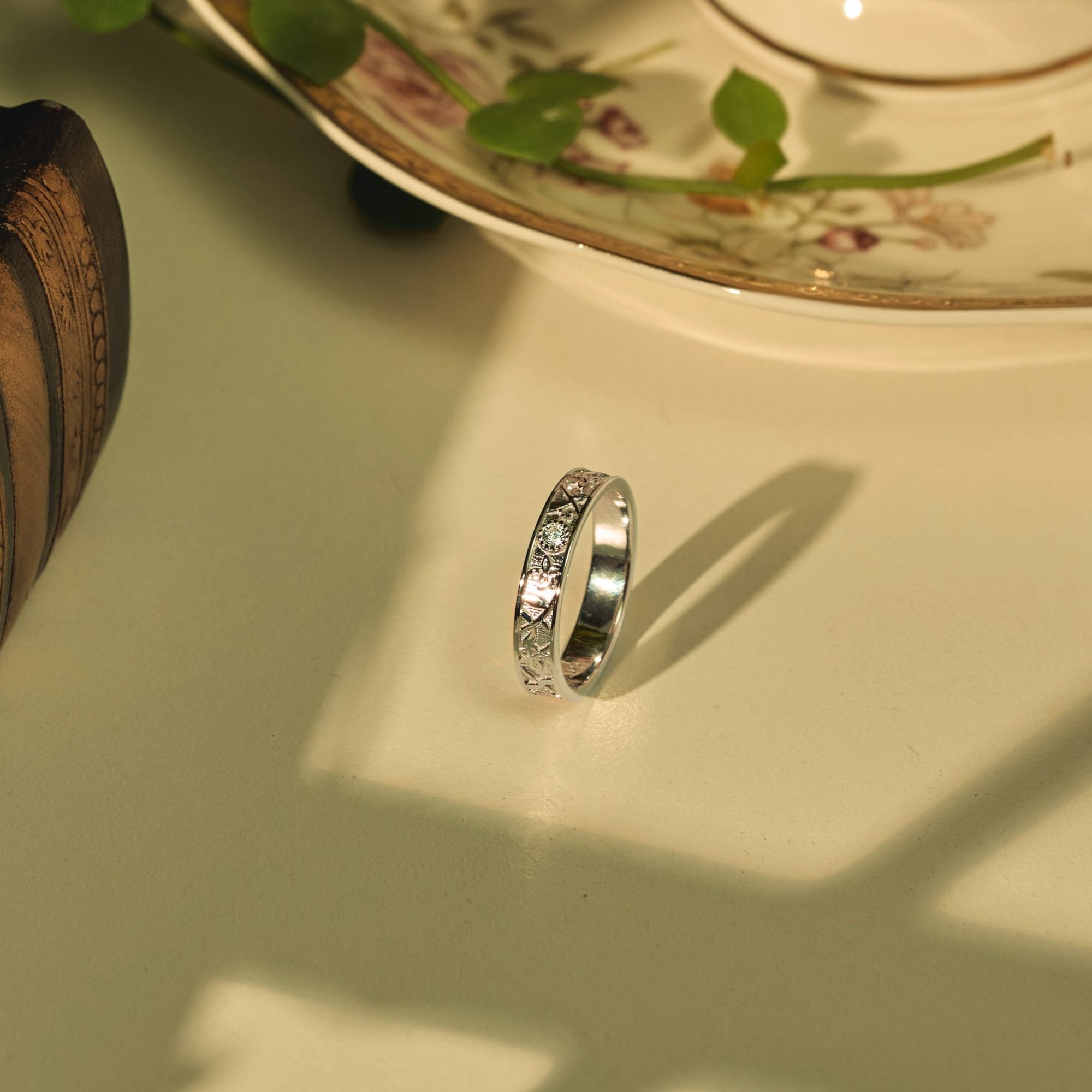 925純銀戒指，復古風雕花戒指