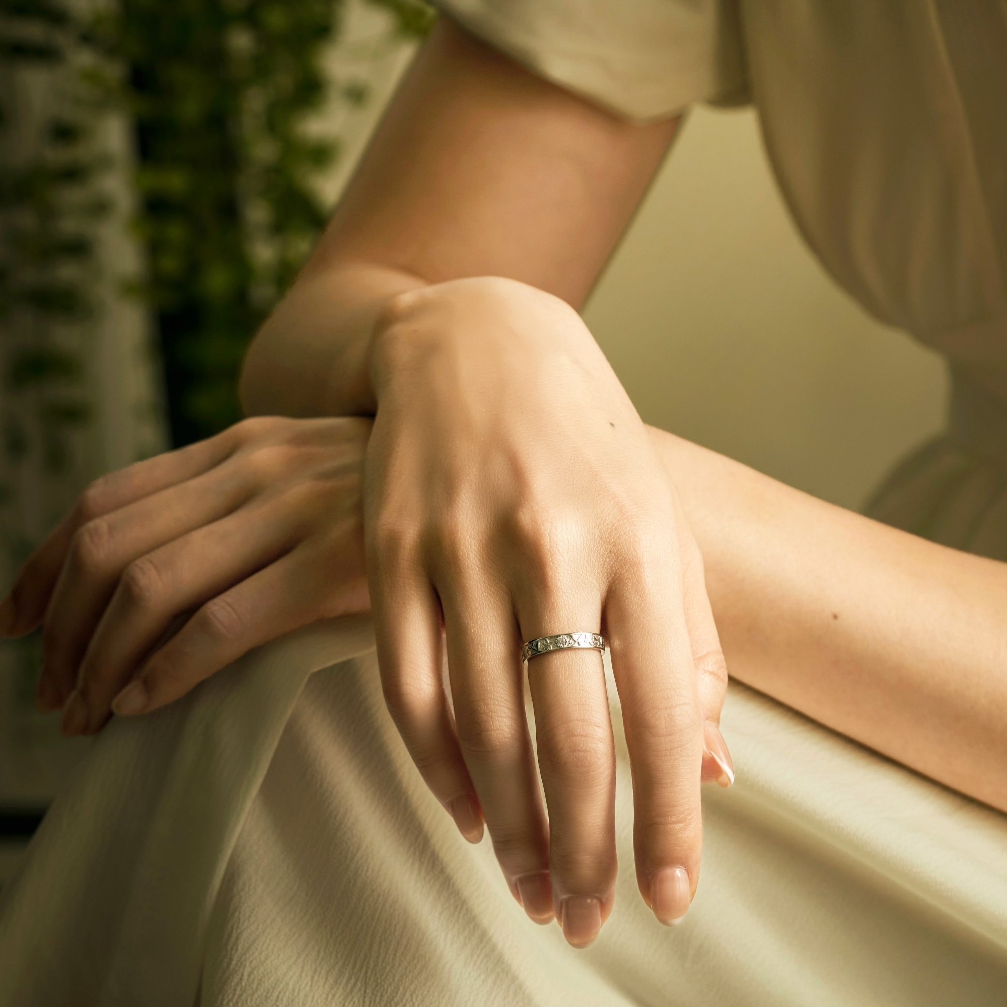 925純銀戒指,復古風雕花戒指