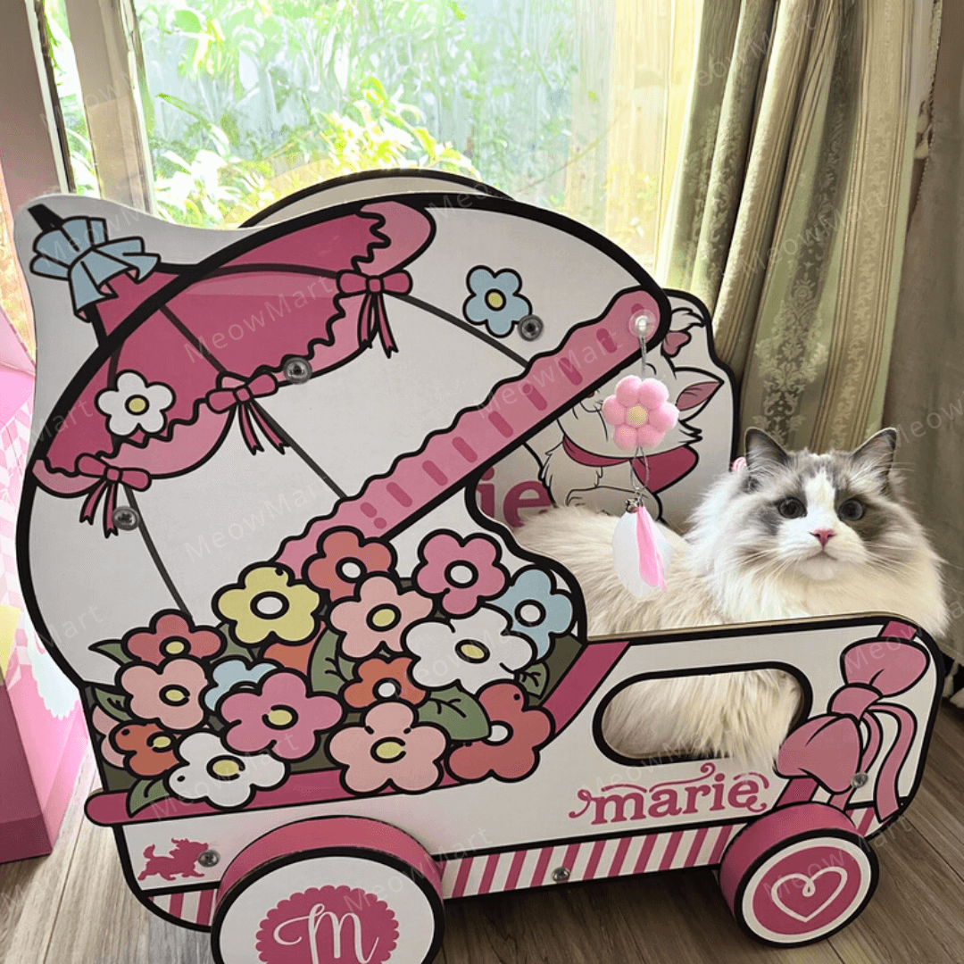 富貴貓花籃車貓抓板