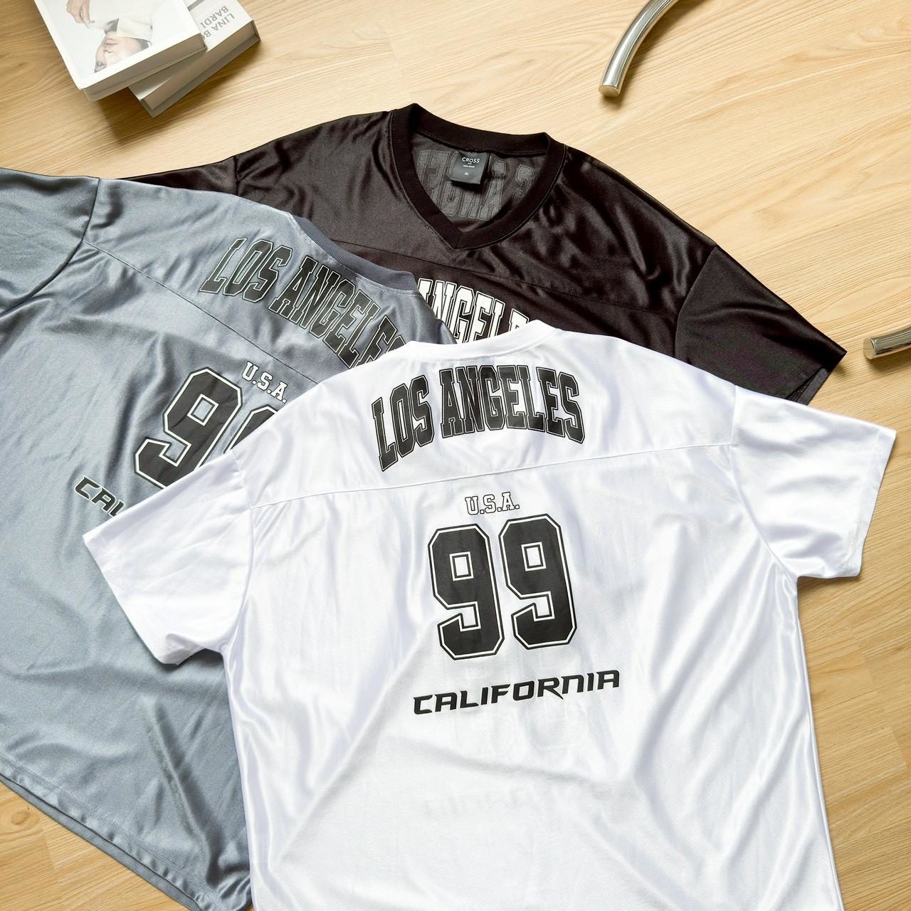 韓國短袖 LOS ANGELES 99號 液態金屬感球衣套裝 18937