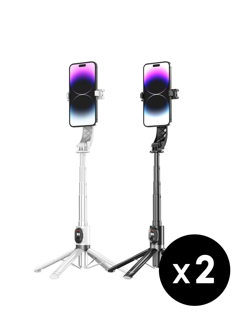 GUXON 磁吸伸縮藍牙自拍桿｜兩入組合
