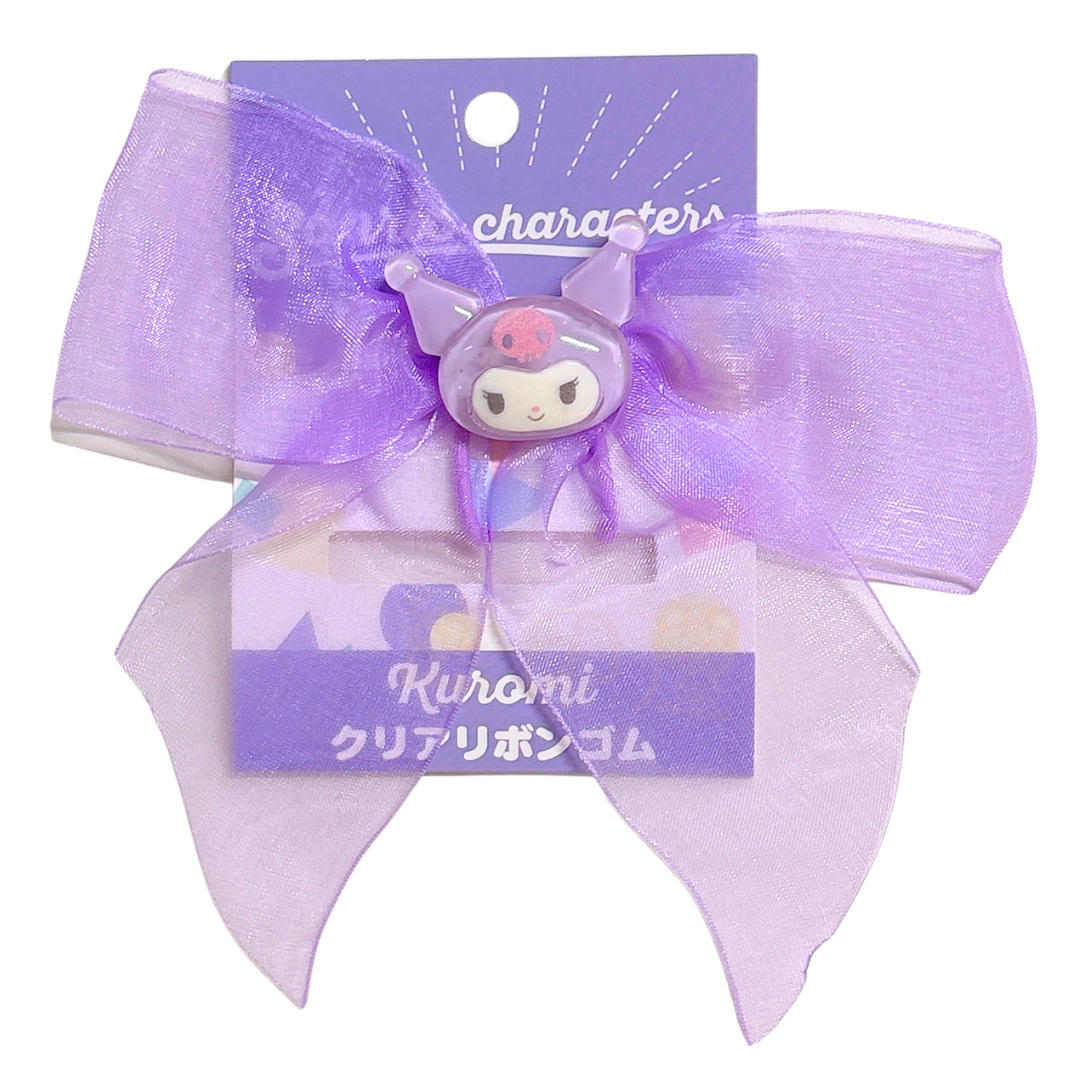 Kuromi 絲帶蝴蝶結髮圈[平行進口]