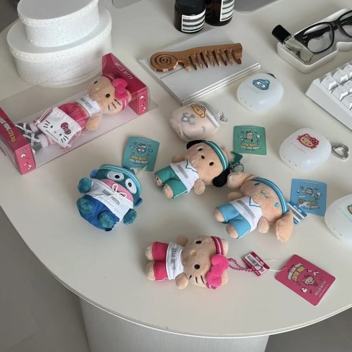 OLIVE YOUNG X 三麗鷗 馬拉松系列 吊飾 庫洛米 Kitty 布丁狗