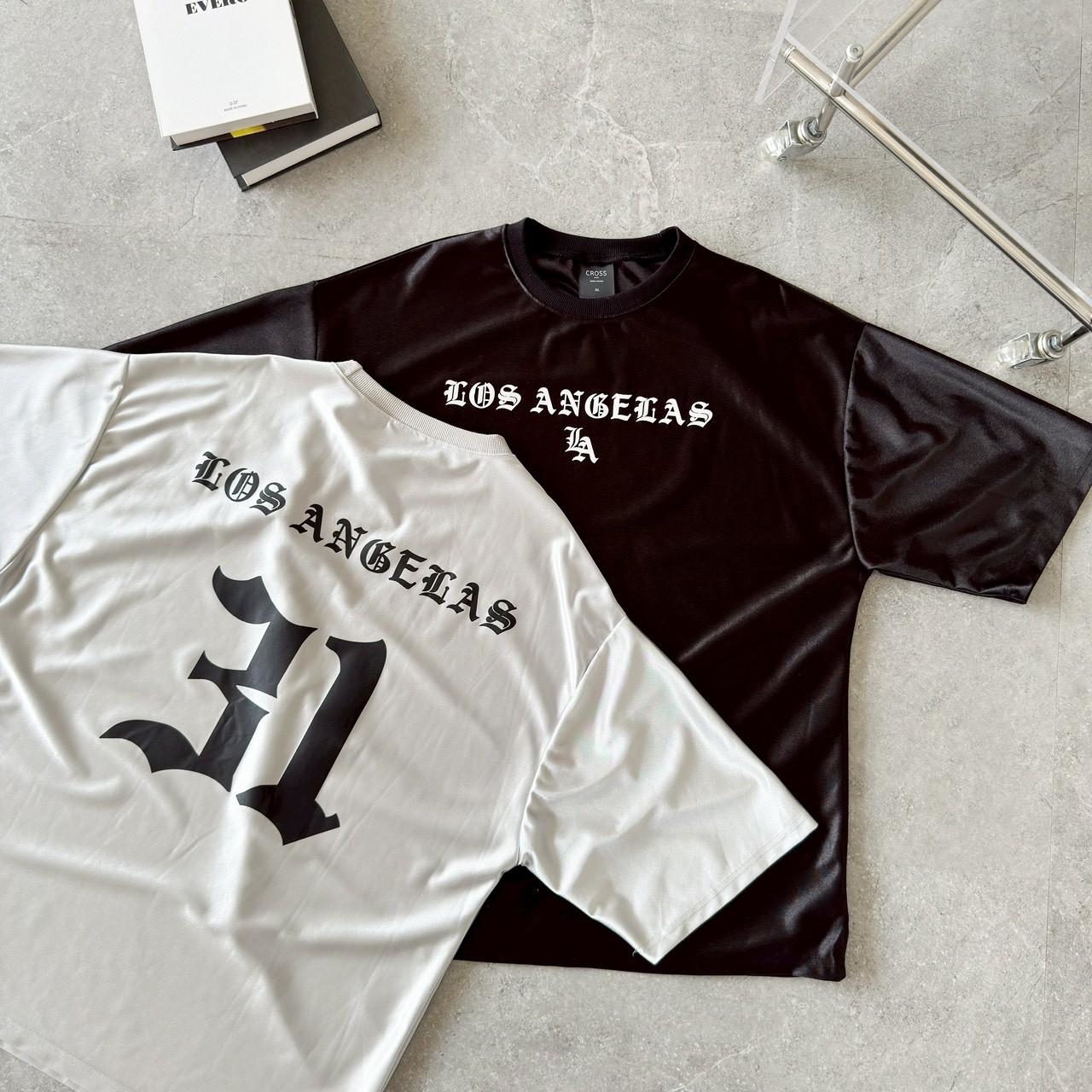 韓國短袖 哥德字31號 液態金屬感球衣套裝 18932